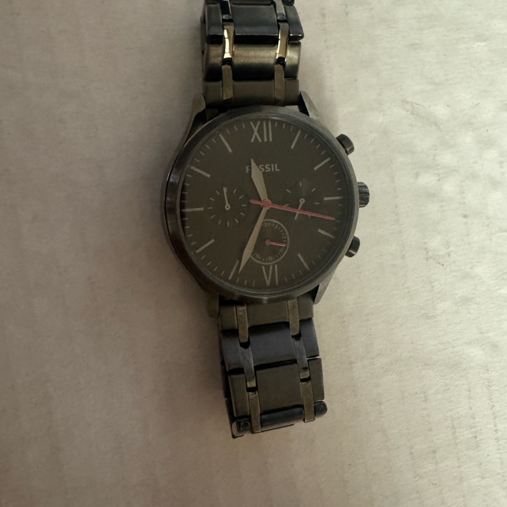 Fossil Dark Gray Chronograph Watch